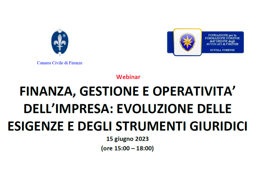 Webinar | Finanza, Gestione e operatività dell’impresa