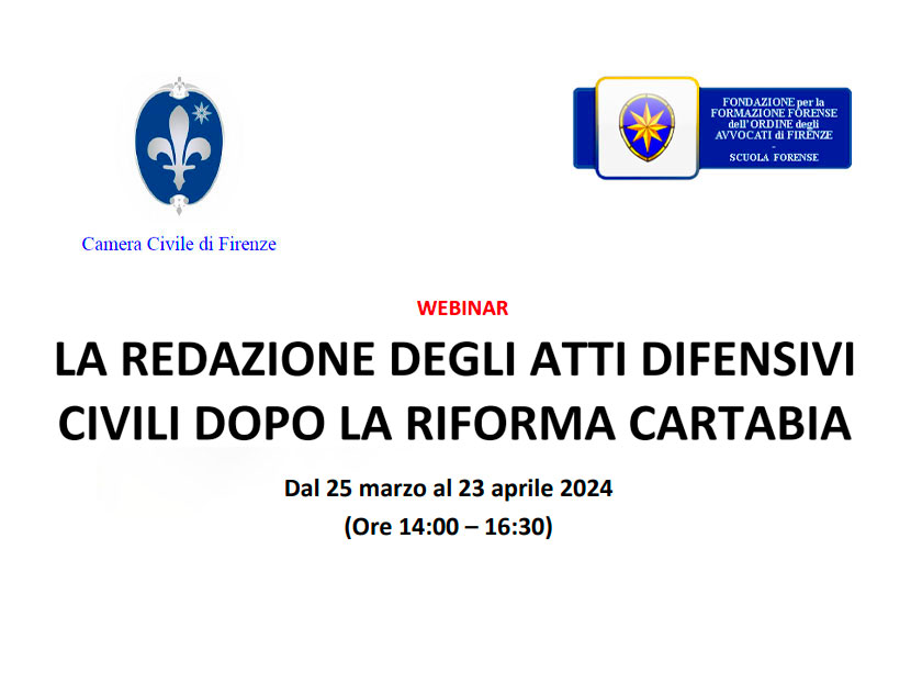 Laboratorio – La redazione degli atti difensivi civili dopo la Riforma Cartabia