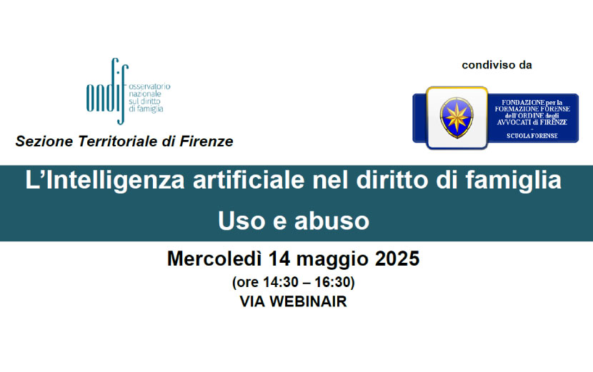 Webinar | L’Intelligenza artificiale nel diritto di famiglia